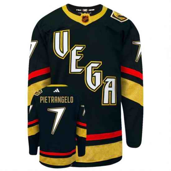 Men Golden Knights #7 Alex Pietrangelo Black 2022 23 Reverse Retro Stitched Jersey->los angeles kings->NHL Jersey