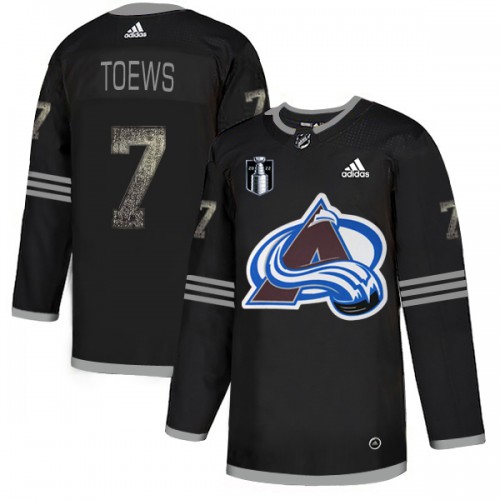 Adidas Colorado Avalanche #7 Devon Toews Black 2022 Stanley Cup Final Patch Authentic Classic Stitched NHL Jersey Men’s->youth nhl jersey->Youth Jersey
