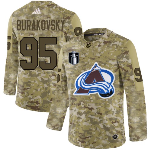 Adidas Colorado Avalanche #95 Andre Burakovsky Camo 2022 Stanley Cup Final Patch Authentic Stitched NHL Jersey Men’s->colorado avalanche->NHL Jersey