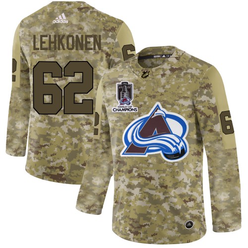 Adidas Colorado Avalanche #62 Artturi Lehkonen Camo 2022 Stanley Cup Champions Authentic Stitched NHL Jersey Men’s->youth nhl jersey->Youth Jersey