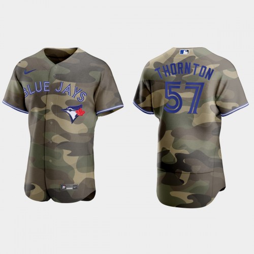Toronto Toronto Blue Jays #57 Trent Thornton Men’s Nike 2021 Armed Forces Day Authentic MLB Jersey -Camo Men’s->toronto blue jays->MLB Jersey