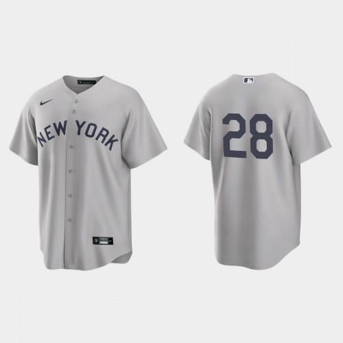 New York New York Yankees #28 Josh Donaldson Men’s Nike Gray 2021 Field of Dreams Game MLB Jersey Men’s->new york yankees->MLB Jersey