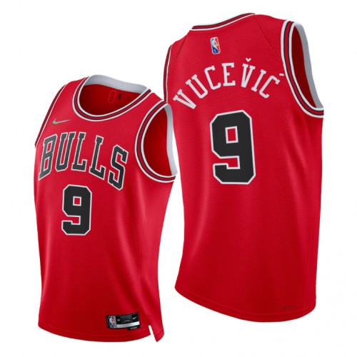 Nike Chicago Bulls #9 Nikola Vucevic Men’s 2021-22 75th Diamond Anniversary NBA Jersey Red Men’s->youth nba jersey->Youth Jersey