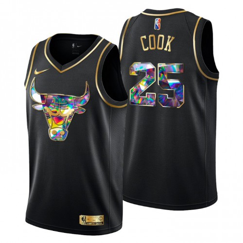 Chicago Chicago Bulls #25 Tyler Cook Men’s Golden Edition Diamond Logo 2021/22 Swingman Jersey – Black Men’s->youth nba jersey->Youth Jersey