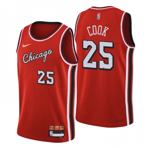 Chicago Chicago Bulls #25 Tyler Cook Men’s Nike Red 2021/22 Swingman NBA Jersey – City Edition Men’s->chicago bulls->NBA Jersey