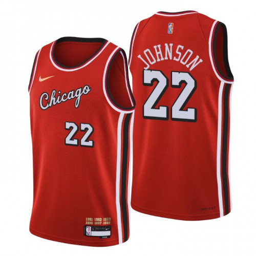 Chicago Chicago Bulls #22 Alize Johnson Men’s Nike Red 2021/22 Swingman NBA Jersey – City Edition Men’s->youth nba jersey->Youth Jersey