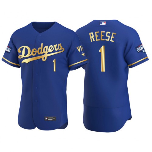 Los Angeles Los Angeles Dodgers #1 Pee Wee Reese Men’s Nike Authentic 2021 Gold Program World Series Champions MLB Jersey Royal Men’s->los angeles clippers->NBA Jersey