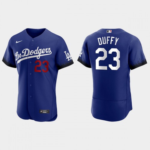 Los Angeles Los Angeles Dodgers #23 Danny Duffy Nike Men’s 2021 City Connect Authentic MLB Jersey Royal Men’s->women mlb jersey->Women Jersey