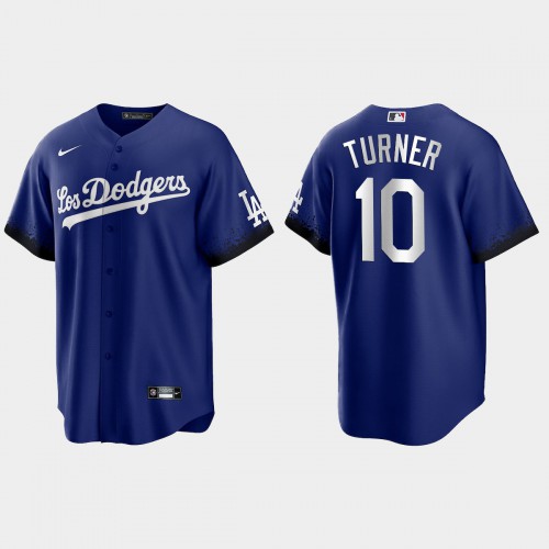 Los Angeles Los Angeles Dodgers #10 Justin Turner Nike Men’s 2021 City Connect Game MLB Jersey Royal Men’s->women mlb jersey->Women Jersey