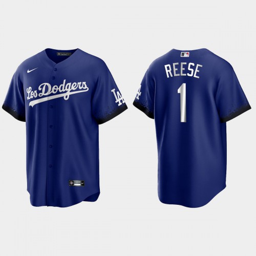Los Angeles Los Angeles Dodgers #1 Pee Wee Reese Nike Men’s 2021 City Connect Game MLB Jersey Royal Men’s->los angeles dodgers->MLB Jersey