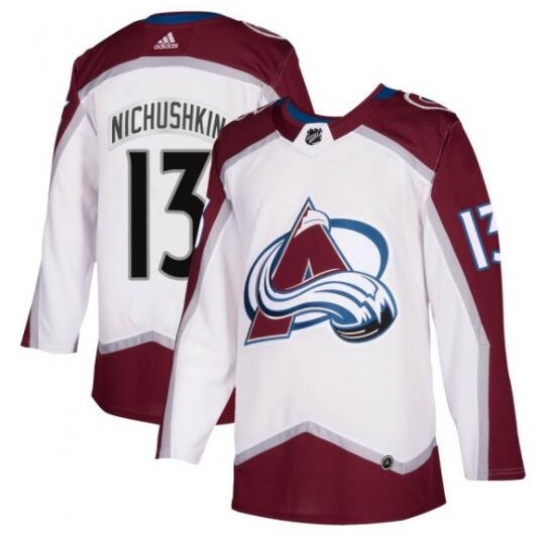 Men Colorado Avalanche #13 Valerie Nichushkin White Stitched adidas NHL Jersey->women nhl jersey->Women Jersey