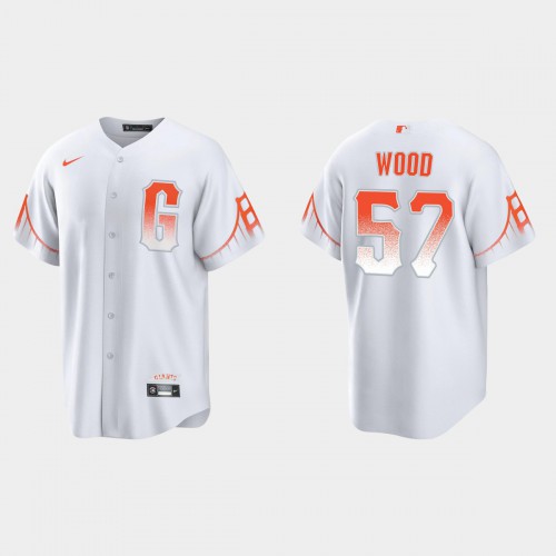 San Francisco San Francisco Giants #57 Alex Wood Men’s 2021 City Connect White Fan’s Version Jersey Men’s->san francisco giants->MLB Jersey
