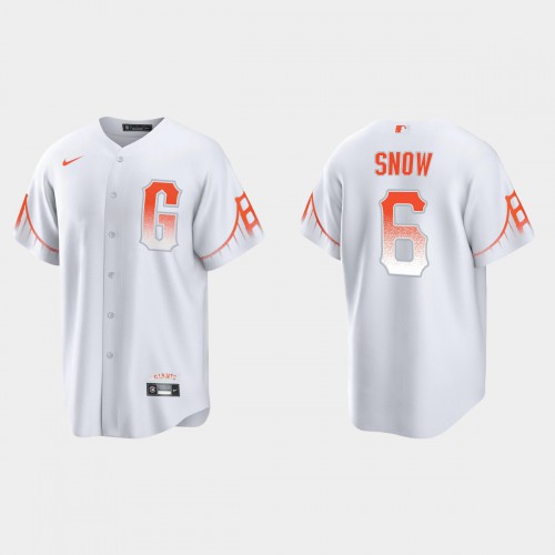 San Francisco San Francisco Giants #6 Jt Snow Men’s 2021 City Connect White Fan’s Version Jersey Men’s->youth mlb jersey->Youth Jersey