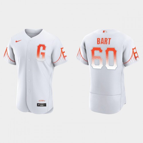 San Francisco San Francisco Giants #60 Joey Bart Men’s 2021 City Connect Authentic White Jersey Men’s->youth mlb jersey->Youth Jersey