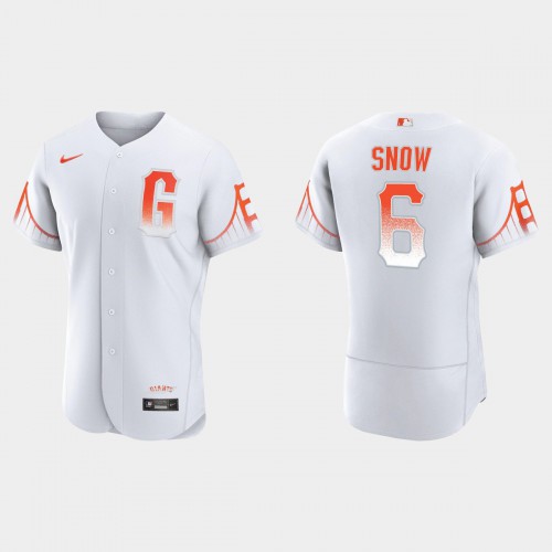 San Francisco San Francisco Giants #6 Jt Snow Men’s 2021 City Connect Authentic White Jersey Men’s->youth mlb jersey->Youth Jersey