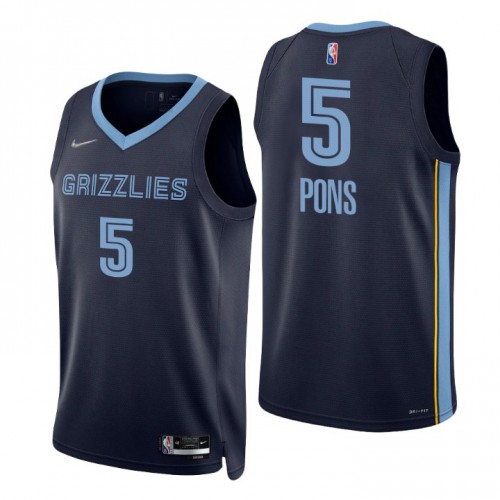 Nike Memphis Grizzlies #5 Yves Pons Navy Men’s 2021-22 NBA 75th Anniversary Diamond Swingman Jersey – Icon Edition Men’s->miami heat->NBA Jersey