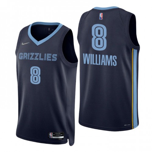 Nike Memphis Grizzlies #8 Ziaire Williams Navy Men’s 2021-22 NBA 75th Anniversary Diamond Swingman Jersey – Icon Edition Men’s->miami heat->NBA Jersey