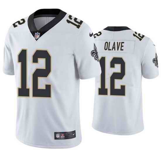 Men New Orleans Saints #12 Chris Olave White Vapor Limited Stitched Jersey->new england patriots->NFL Jersey