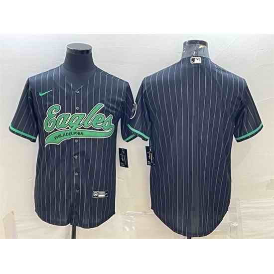 Men Philadelphia Eagles Blank Black With Patch Cool Base Stitched Baseball Jersey->pittsburgh steelers->NFL Jersey