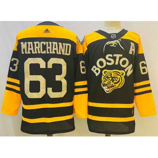 Men Boston Bruins #63 Brad Marchand Black Classic Primegreen Stitched Jersey->boston bruins->NHL Jersey