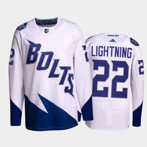 Adidas Tampa Bay Lightning #22 Tampa Bay Lightning Men’s 2022 Stadium Series Authentic NHL Jersey – White Men’s->women nhl jersey->Women Jersey
