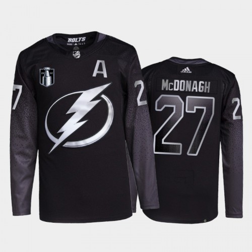 Adidas Tampa Bay Lightning #27 Ryan McDonagh Men’s 2022 Stanley Cup Final Patch Alternate Authentic NHL Jersey – Black Men’s->tampa bay lightning->NHL Jersey
