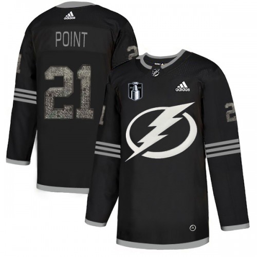 Adidas Tampa Bay Lightning #21 Brayden Point Black 2022 Stanley Cup Final Patch Authentic Classic Stitched NHL Jersey Men’s->youth nhl jersey->Youth Jersey
