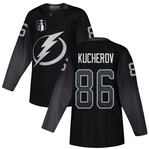 Adidas Tampa Bay Lightning #86 Nikita Kucherov Black 2022 Stanley Cup Final Patch Alternate Authentic Stitched NHL Jersey Men’s->tampa bay lightning->NHL Jersey