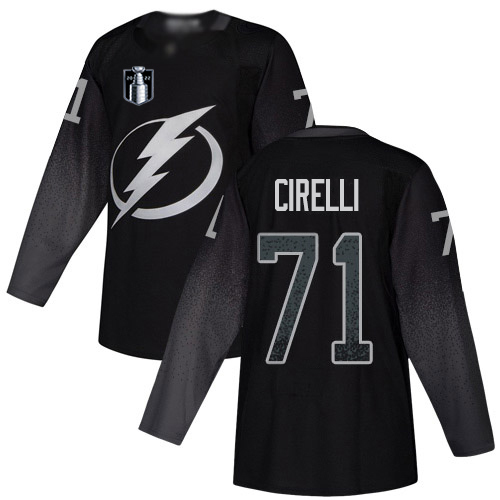 Adidas Tampa Bay Lightning #71 Anthony Cirelli Black 2022 Stanley Cup Final Patch Alternate Authentic Stitched NHL Jersey Men’s->tampa bay lightning->NHL Jersey
