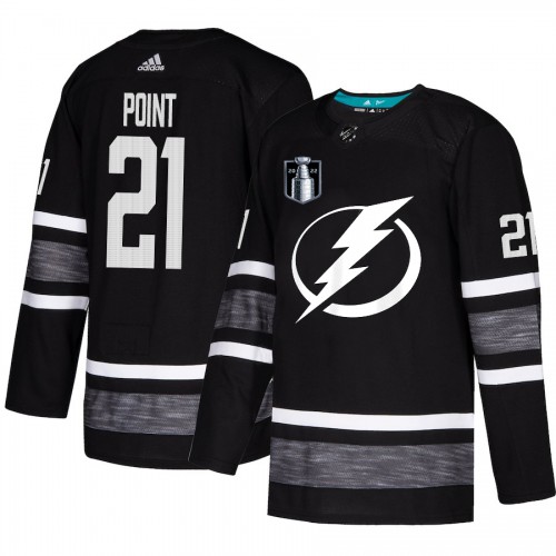 Adidas Tampa Bay Lightning #21 Brayden Point Black Authentic 2022 Stanley Cup Final Patch All-Star Stitched NHL Jersey Men’s->youth nhl jersey->Youth Jersey