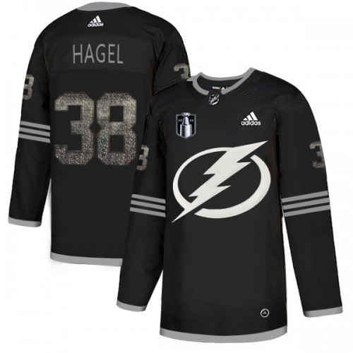 Adidas Tampa Bay Lightning #38 Brandon Hagel Black 2022 Stanley Cup Final Patch Authentic Classic Stitched NHL Jersey Men’s->tampa bay lightning->NHL Jersey