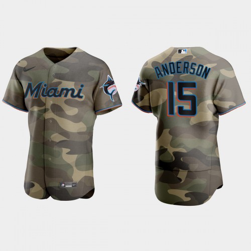 Miami Miami Marlins #15 Brian Anderson Men’s Nike 2021 Armed Forces Day Authentic MLB Jersey -Camo Men’s->women mlb jersey->Women Jersey