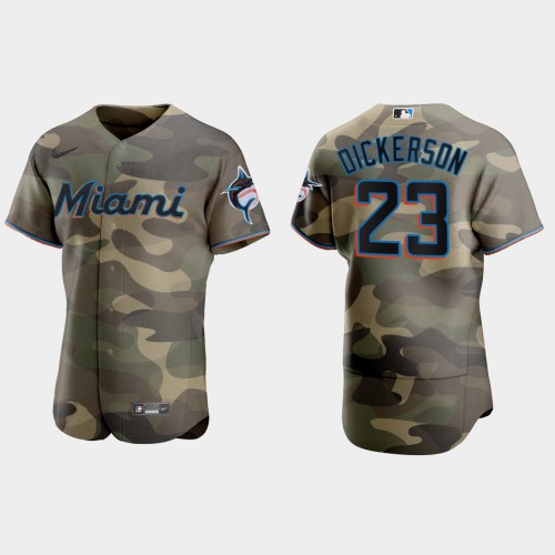 Miami Miami Marlins #23 Corey Dickerson Men’s Nike 2021 Armed Forces Day Authentic MLB Jersey -Camo Men’s->women mlb jersey->Women Jersey