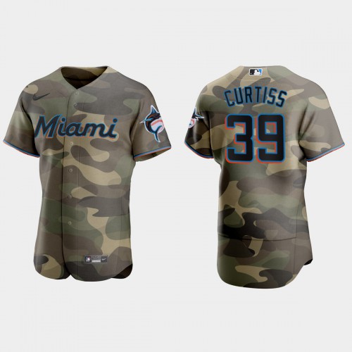 Miami Miami Marlins #39 John Curtiss Men’s Nike 2021 Armed Forces Day Authentic MLB Jersey -Camo Men’s->youth mlb jersey->Youth Jersey