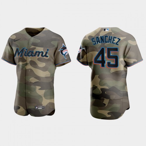 Miami Miami Marlins #45 Sixto Sanchez Men’s Nike 2021 Armed Forces Day Authentic MLB Jersey -Camo Men’s->women mlb jersey->Women Jersey
