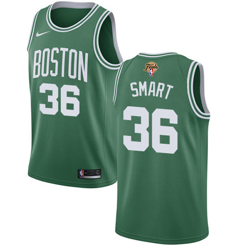 Nike Boston Celtics #36 Marcus Smart Green Youth 2022 NBA Finals Swingman Icon Edition Jersey Youth->women nba jersey->Women Jersey