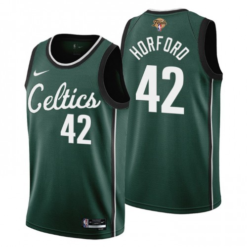 Nike Boston Celtics #42 Al Horford Youth 2022 NBA Finals City Edition Jersey – Cherry Blossom Green Youth->women nba jersey->Women Jersey