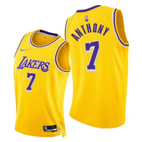 Nike Los Angeles Lakers #7 Carmelo Anthony Youth 2021-22 75th Diamond Anniversary NBA Jersey Gold Youth->los angeles lakers->NBA Jersey