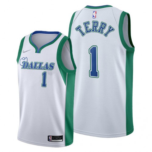Dallas Dallas Mavericks #1 Tyrell Terry Youth 2021-22 City Edition White NBA Jersey Youth->youth nba jersey->Youth Jersey