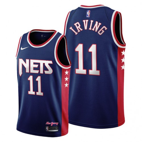 Brooklyn Brooklyn Nets #11 Kyrie Irving Youth 2021-22 City Edition Throwback 90s Wordmark Navy NBA Jersey Youth->women nba jersey->Women Jersey