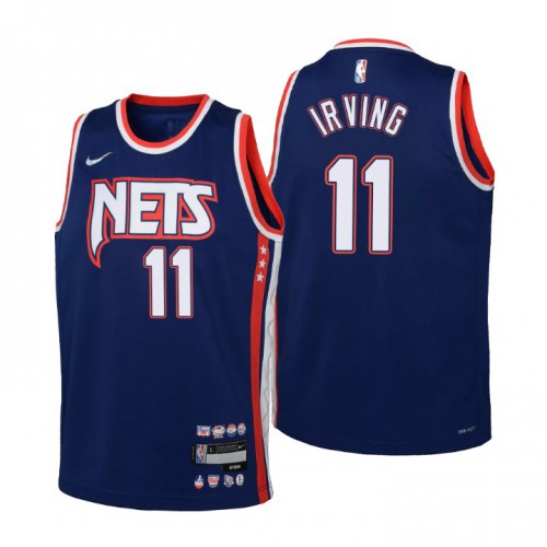 Brooklyn Brooklyn Nets #11 Kyrie Irving Youth Nike Navy 2021/22 Swingman Jersey – City Edition Youth->brooklyn nets->NBA Jersey