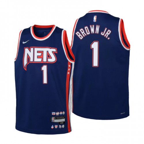 Brooklyn Brooklyn Nets #1 Bruce Brown Jr. Youth Nike Navy 2021/22 Swingman Jersey – City Edition Youth->women nba jersey->Women Jersey