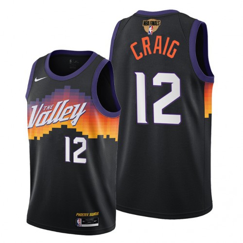 Nike Phoenix Suns #12 Torrey Craig Youth 2021 NBA Finals Bound City Edition Jersey Black Youth->phoenix suns->NBA Jersey