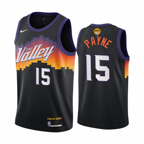 Nike Phoenix Suns #15 Cameron Payne Youth 2021 NBA Finals Bound City Edition Jersey Black Youth->phoenix suns->NBA Jersey