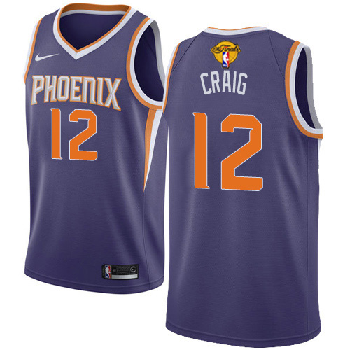 Nike Phoenix Suns #12 Torrey Craig Youth 2021 NBA Finals Bound Swingman Icon Edition Jersey Purple Youth->phoenix suns->NBA Jersey