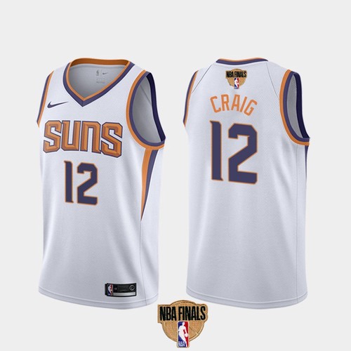 Nike Phoenix Suns #12 Torrey Craig Youth 2021 NBA Finals Bound Swingman Association Edition Jersey White Youth->phoenix suns->NBA Jersey