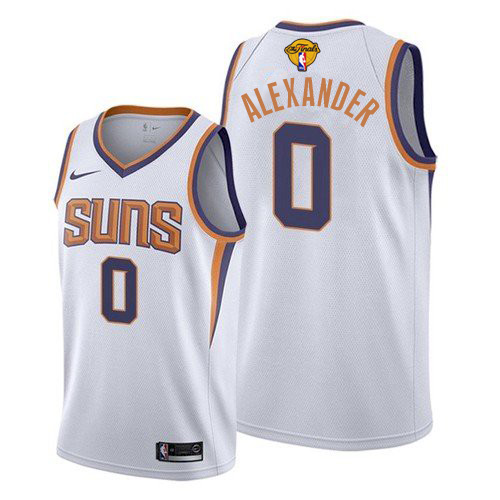 Nike Phoenix Suns #0 Ty-Shon Alexander Youth 2021 NBA Finals Bound Swingman Association Edition Jersey White Youth->phoenix suns->NBA Jersey