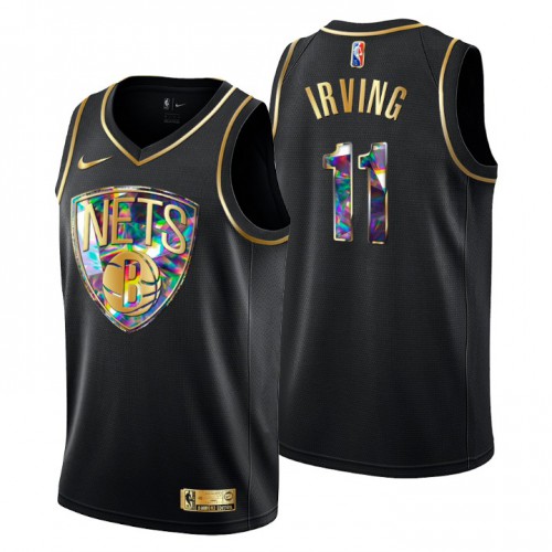 Brooklyn Brooklyn Nets #11 Kyrie Irving Men’s Golden Edition Diamond Logo 2021/22 Swingman Jersey – Black Men’s->women nba jersey->Women Jersey