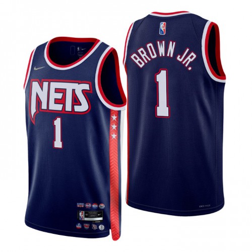 Brooklyn Brooklyn Nets #1 Bruce Brown Jr. Men’s Nike Navy 2021/22 Swingman NBA Jersey – City Edition Men’s->women nba jersey->Women Jersey