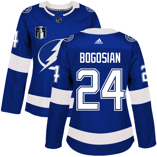 Adidas Tampa Bay Lightning #24 Zach Bogosian Blue 2022 Stanley Cup Final Patch Women’s Home Authentic Stitched NHL Jersey Womens->tampa bay lightning->NHL Jersey